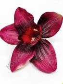 Орхидея хлопок 16см (бел-зел фиол  виш красн молоч пеп-розы)